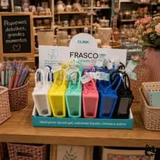Kit 24 Frascos para Álcool Gel com Capa Ganhe Dinheiro Revendendo Acompanha Expositor de Papelão
