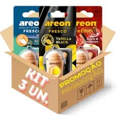 Areon Fresco Vanilla Black Melhor aromatizante carro KIT 3un