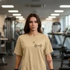 Camiseta Feminina Blusão Tshirt Oversized 100% Algodão Gym Treino Academia  Fitness