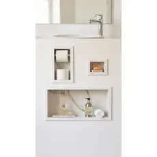 Kit Nicho 60x30 + Porta Papel + Saboneteira Porcelanato Banheiro | Envio Full