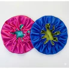 2 Touca Toca de Cetim Luxo Dupla Face Cabelo Antifrizz com Regulador Ajustávell