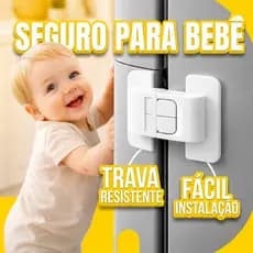 Trava para Porta de Geladeira Ordene Protetor Segurança Criança Proteção Bebê Antiapertura