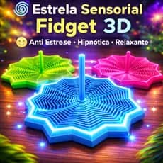 Fidget Toy Estrela Sensorial 3D Expansível melhora Anti stres Relaxante Depressão Sensorial Rotativo