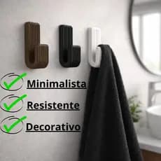 Gancho de Parede Autoadesivo Toalheiro Decorativo Cabide Moderno Minimalista Banheiro Bolsa Mochila