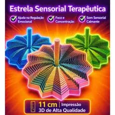 Estrela Sensorial Recurso Terapêutico Adulto e infantil | Autismo TDAH Ansiedade | Foco Concentração