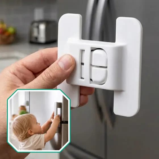 Trava Geladeira Segurança Infantil Fechadura Antiapertura Bebê Armário Porta 3M dupla face