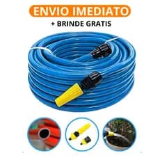 Mangueira De Jardim Reforçada Lisa Flexivel Resistente 50 30 25 20 15 10 7 Metros