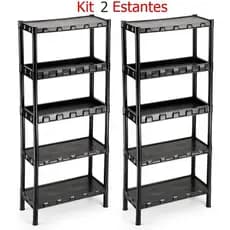 Kit com 2 Estantes Organizadora multiuso 5 prateleiras, tambem temos com 4,3 e 2 andares