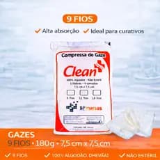 Compressa De Gazes 9 Fios Pacote Curativo
