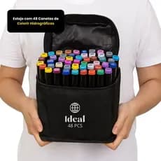 Estojo com 48 Canetas de Colorir Hidrográficas/Canetas de pintar/canetas para criança