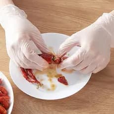 Luvas Descartáveis De Segurança No Trabalho Ácido , Novas Sem Látex TPE De Qualidade Alimentar , De Limpeza Transparente