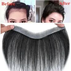 cabelo adesivo humano feminino Testa Linha De Cabelo Humano Frontal Peruca Para Homens Com Fitas Natural Brasileiro