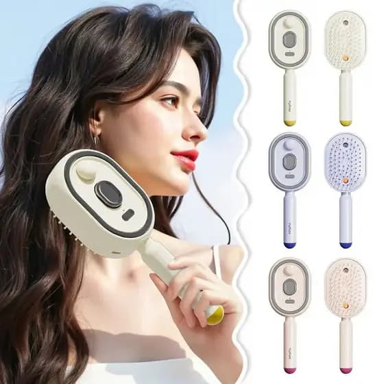 Escova vaporizadora para cabelo, Portátil Elétrico Cuidados Com O Cabelo Spray Massagem Pente Anti-Estático