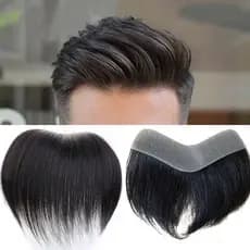peruca de cabelo humano,Peruca Frontal Natural Preto Extensão De Cabelo Perda De Linha Fina Fita Reta Em Toppers Humano