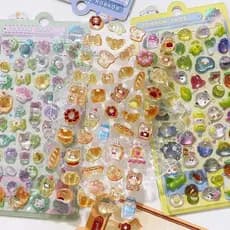 50 Pçs/set Mini Geléia Dos Desenhos Animados Scrapbook Diário Stickre 3D Alívio Doce Animal Papelaria Adesivo DIY Decora