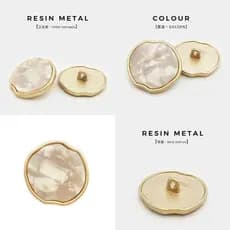 Botões De Haste 10 Peças Resina De Metal Irregular 15-22mm Terno De Casaco Antigo Suprimentos De Costura Resistentes Par