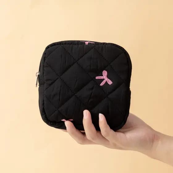 Bonito Feminino Guardanapo Sanitário Absorvente Saco De Armazenamento Arco Pequenas Bolsas Portátil Maquiagem Batom Chav