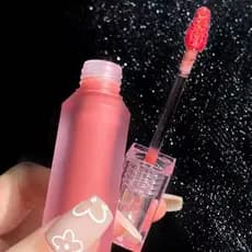 Fosco Veludo Rosa Design Espelho Água Luz Vidro Brilho Labial Hidratante Feminino Bonito Batom