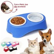 Bebedouro E Comedouro Para Cães E Gatos Duplo Elevado - Comedor