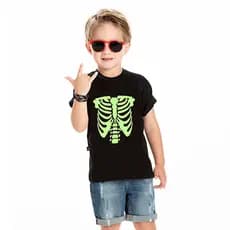 Camiseta Infantil Costela Neon Brilha no Escuro