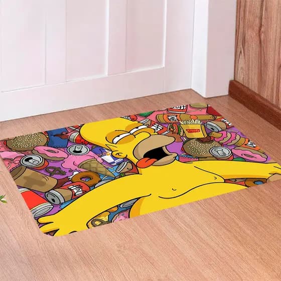 Tapete Para Porta Decorativo Homer Simpson Deitado Simpsons