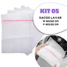 Kit 3 I 5 Sacos para Máquina de Lavar Roupas Peças Intimas e Delicadas
