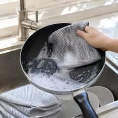 Kit 3 I 6 I 12 I 15 I 21 Panos Multiuso de Limpeza Pesada em Arame Metálico Não Oleoso para Fogão e Panelas