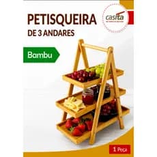 Petisqueira Bambu 3 Andares para Frios e Doces