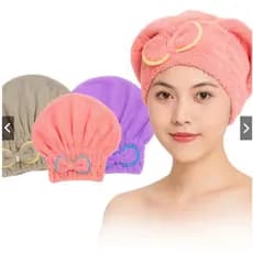 Touca Toalha De Secar Cabelo Pós Banho Secagem Rápida