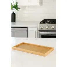 Bandeja Retangular em Bambu 30x17cm