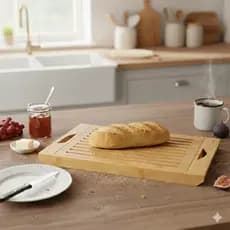 Tábua Migalheira 100% Bambu Cortar Pão