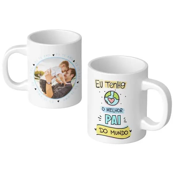 Caneca com Foto Dia dos Pais Melhor Pai do Mundo