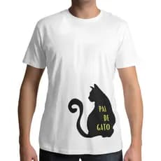 Camiseta Branca Pai de Gato