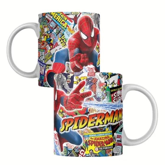 Caneca Homem Aranha Spider Man Super Herói Marvel