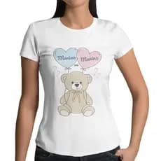 Camiseta Feminina Chá Revelação Menino ou Menina Urso