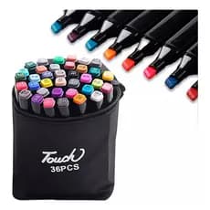 Caneta Canetinha Marca Texto Escolar Ponta Dupla 36 Cores Profissional Infantil Marca Texto adulto