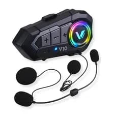 Comunicador Bluetooth Capacete Moto Com Microfone Fone Prova