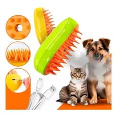 Escova Vapor Tira Pelo Pet Recarregável Usb Cão Gato Cachorro coelho Reutilizável Lavável Portátil