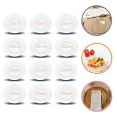Kit Jogo 6 ou 12 Pratos Vidro Redondo Transparente Sopa Fundo Resistente Almoço Jantar Bonito Liso