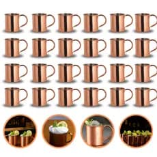 Kit Jogo 2, 4, 6, 12 Canecas Moscou Mule 420ml Inox Resistente Moscow Rose Gold Eventos Casamentos Bar Hotel Cobre