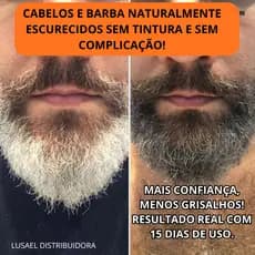 Shampoo Escurecedor 3EM1 250ML - Reduz Cabelos Brancos Grisalhos Barba e Bigode Pinta Cabelo