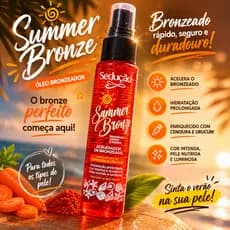 Óleo Bronzeador Corporal Acelerador de Bronze Com Cenoura e Urucum Spray 100 ML - Marquinha Perfeita