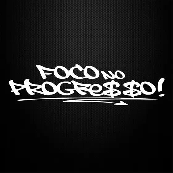 Adesivo Foco No Progresso - Pequeno - Adesivos Para Carro Frase Moto Bike Capacete
