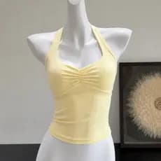 Blusa Básica Efeito Silicone Frente Única Forro Duplo Casual Confortável Casual Academia