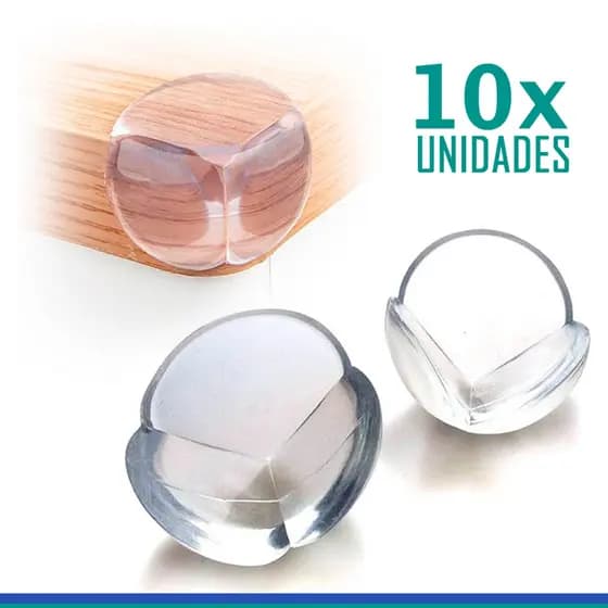 Kit 10 Unidades de Protetor de Quina Móveis Cantoneira Silicone Protetor de Móveis