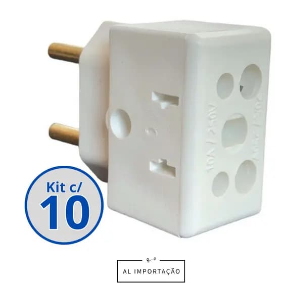 Adaptador Bob Esponja Benjamin 10a/20a Kit 10 Pças