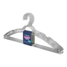 Cabide Crystal Super Resistente 04 Pçs 40x16cm Transparente