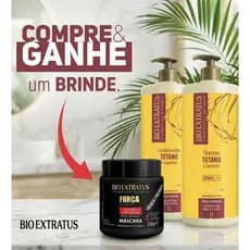 Kit Tutano Shampoo e Condicionador Bio Extratus - 1L Força e Maciez