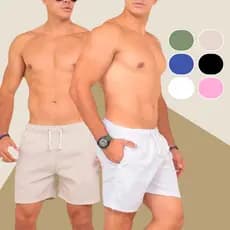 Short Linho Masculino Bermudinha Confortável e Ideal para Treino Passeio e Eventos Varias Cores