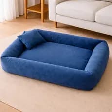 Cama para Cachorro e Gato - Luxo Tecido Suede Tamanho M e G + Travesseiro de Brinde